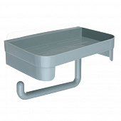 Держатель для туалетной бумаги VETTA Classic с полкой пластик оливковый 18x11x4,5см