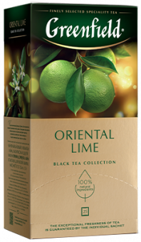 Чай Greenfield Oriental Lime черный лайм и лемонграсс 25 пакетов