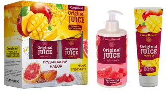 Подарочный набор Compliment Original Juice #1491 Манго-Грейпфрут (Мыло д/рук+Бальз.д/рук)