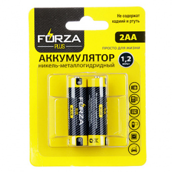 Аккумулятор FORZA Ni-Mh 800mAh AA 2шт в блистере 1,2В