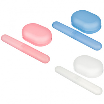 VETTA Набор дорожный (мыльница, футляр для зубной щетки), пластик, 3 цвета