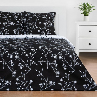 КПБ "Этель" евро Flowers (вид 3)  200*217 см,220*240 см,70*70 см -2 шт,поплин 125 г/м2