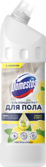 Средство для мытья пола Domestos гель-концентрат, Лимон и мята, п/б, 1 л