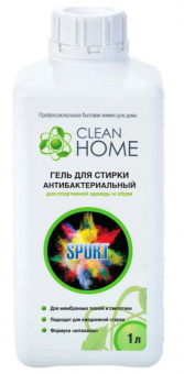 Гель для стирки белья CLEAN HOME, 1000мл, Антибактериальный эффект