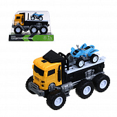 Грузовик с машинкой Городской ИГРОЛЕНД 15х10х8,8см 3 дизайна
