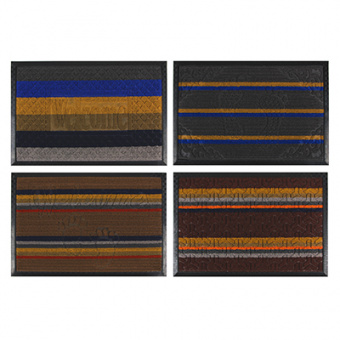 Коврик придверный VETTA, ворсовый с резиновой каймой, 38x58см, яркая полоска