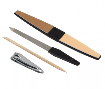 Набор маникюрный ЮНИLOOK 4пр пилка 2шт книпсер палочка для маникюра