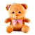 мягкая игрушка мишка с бантиком 20см цвет коричневый