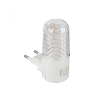 Ночник светодиодный с выкл. FORZA 220-240В, 0,5Вт, 8х7х3см, 4 LED,  пластик