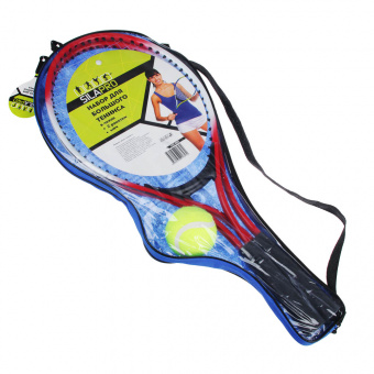 Набор для большого тенниса SILAPRO, (2 ракетки, мяч) в чехле, металл., пластик