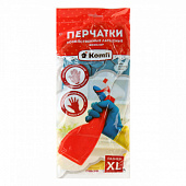 Перчатки латексные двухцветные XL (53гр пара) БИКОЛОР синий+желтый,  BICOLO4, Komfi