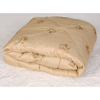 Одеяло Эконом Верблюжка 145х205 см, верблюжья шерсть/полиэфир 200 гр/м2, поликоттон   