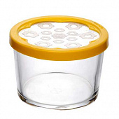 Банка малая бейзик 220 мл с желтой крышкой