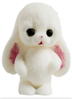 Фигурное мыло Кролик Лютик белый  4,5х6х8см, 80г