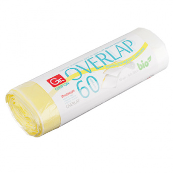 Мешки для мусора GRIFON БИО OVERLAP с завязками, особо прочные, 60л, 10 шт/рул,арт.101-098
