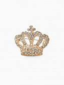 Брошь Корона императорская цвет белый в золоте