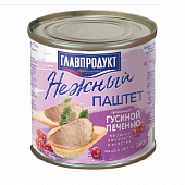 Паштет ГЛАВПРОДУКТ 240г Нежный с гусиной печенью ж\б