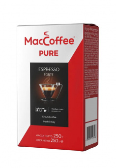 Кофе жареный молотый натуральный MacCoffee PURE Espresso Forte пак 250г