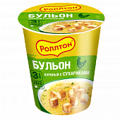 Бульон куриный с сухариками Роллтон, стакан 30г