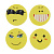 набор ластиков 4 штуки в форме смайлов 2,5см тпр микс дизайнов