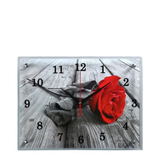 Часы настенные Красная роза 30х40 см