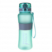Бутылка спортивная с замком EGGSHELL BLUE-ULTIMATE GREY SILAPRO MAX силикон 600мл
