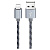 кабель borofone bx24 lightning - usb 2.4 а 1м нейлоновая оплётка серый