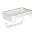 держатель для туалетной бумаги с полкой пластик vetta classic молочный 18x11x4,5см