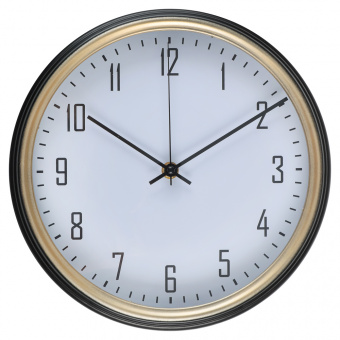 Часы настенные круглые пластик LADECOR CHRONO d27см 1xАА тикающий ход