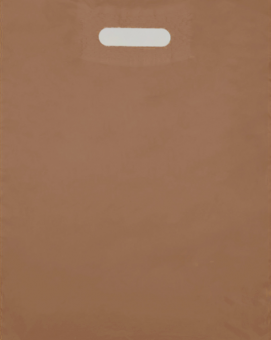 Пакет полиэтиленовый, с вырубной ручкой, коричневый, 34х45, 33мкм
