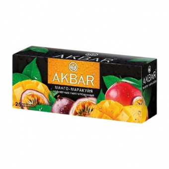 Чай Акбар "Манго-маракуйя" черный мел/лист с/я  25пак