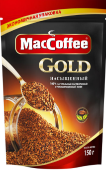 Кофе натурал раств сублим GOLD MacCoffee д/пак 150г