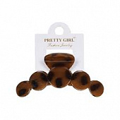 Заколка - краб для волос Farres Большие круги леопардовый принт TS10102-7