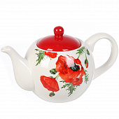 Чайник заварочный доломит 0,95л Алый мак Daniks /12