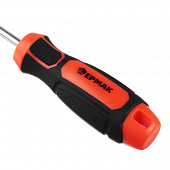 ЕРМАК Отвертка с прорезиненной ручкой PH0 3х75мм, намагниченный шлиц