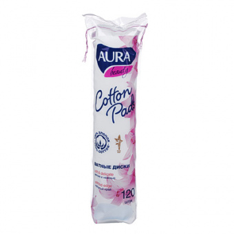 Ватные диски Aura beauty Cotton club 120шт