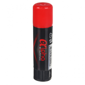 Клей-карандаш ClipStudio 15 гр "Альфа", быстросохнущий, улучшенная формула на основе PVP, пластик