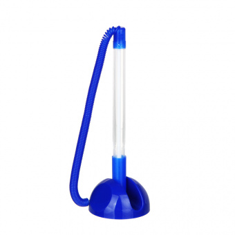 Ручка шариковая настольная ClipStudio синяя, 0,7мм, синий корпус