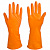 перчатки резиновые vetta спец. для уборки оранжевые s