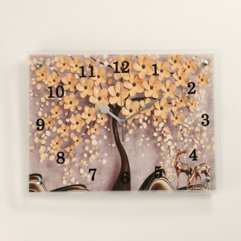 Часы настенные, серия: Цветы, "Пейзаж", 25 x 35 7734858
