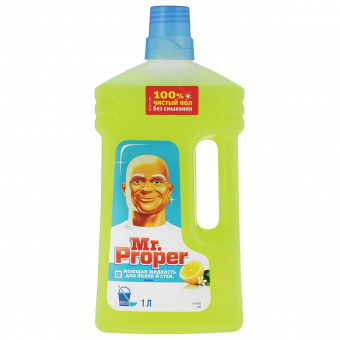 Средство для мытья полов и стен MR PROPER, 1000мл, Лимон