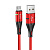 кабель hoco u93, usb - microusb, 2.4а, 1,2м, индикатор, красный