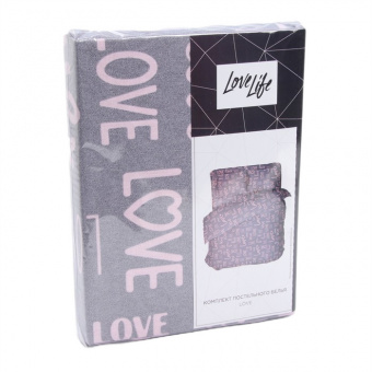 Постельное бельё LoveLife 1,5сп Love 153х215см 145х220см 7х70см 1шт