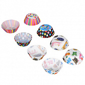 Набор формочек для кап-кейков 48шт, 5,5х3х7см, пергамент, 2 дизайна