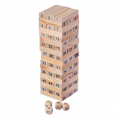 Настольная игра "Падающая башня", дерево, 5,5х5,5х18,5см
