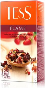 Чайный напиток Tess FLAME фруктовый аромат в пакетиках, 25 х 2г