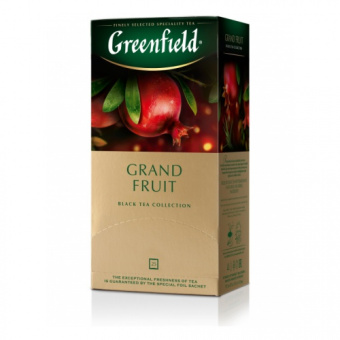 Чай Гринфилд 25 пак  Гранд Фрут   х10 черн.с доб. 1387-10