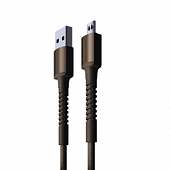 BY Кабель для зарядки XXL Micro USB, 2 м, Быстрая зарядка QC3.0, черный