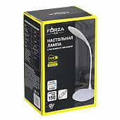Лампа настольнаят FORZA, питание USB, кабель 1.4М, 14LED, 600Lux, белая, пластик