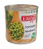 Горошек зеленый консервированный ЭКО Краснодар ГОСТ ж/б 400г
